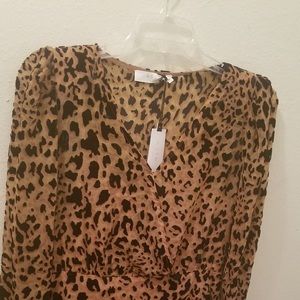 Leopard Dress with ruching